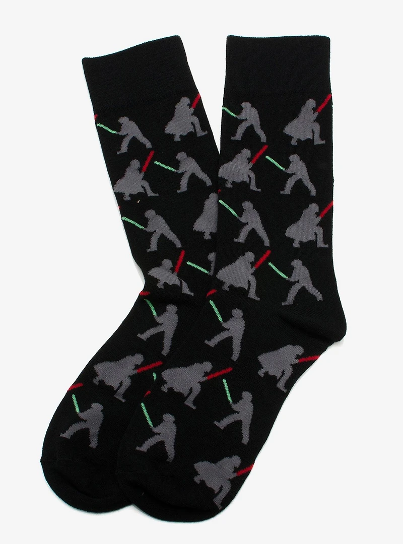 Star Wars Lightsaber Battle Dress Socks and Darth Vader Lapel Pin Gift Set