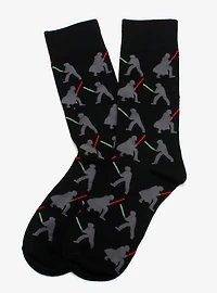 Star Wars Lightsaber Battle Dress Socks and Darth Vader Lapel Pin Gift Set