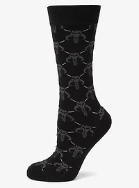 Star Wars Mandalorian Charcoal Gray Dress Socks and Mythosaur Lapel Pin Gift Set