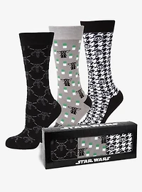 Star Wars Mandalorian Dress Socks 3-Pack and Mythosaur Lapel Pin Gift Set