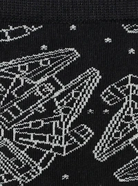 Star Wars Millennium Falcon Black Dress Socks and Lapel Pin Gift Set