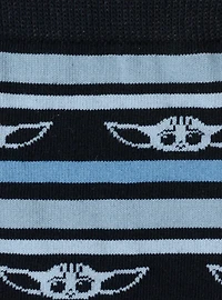 Star Wars Grogu Blue Striped Dress Socks and Lapel Pin Gift Set