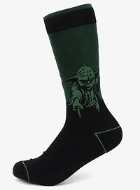 Star Wars Yoda Green Dress Socks and Jedi Order Crest Lapel Pin Gift Set