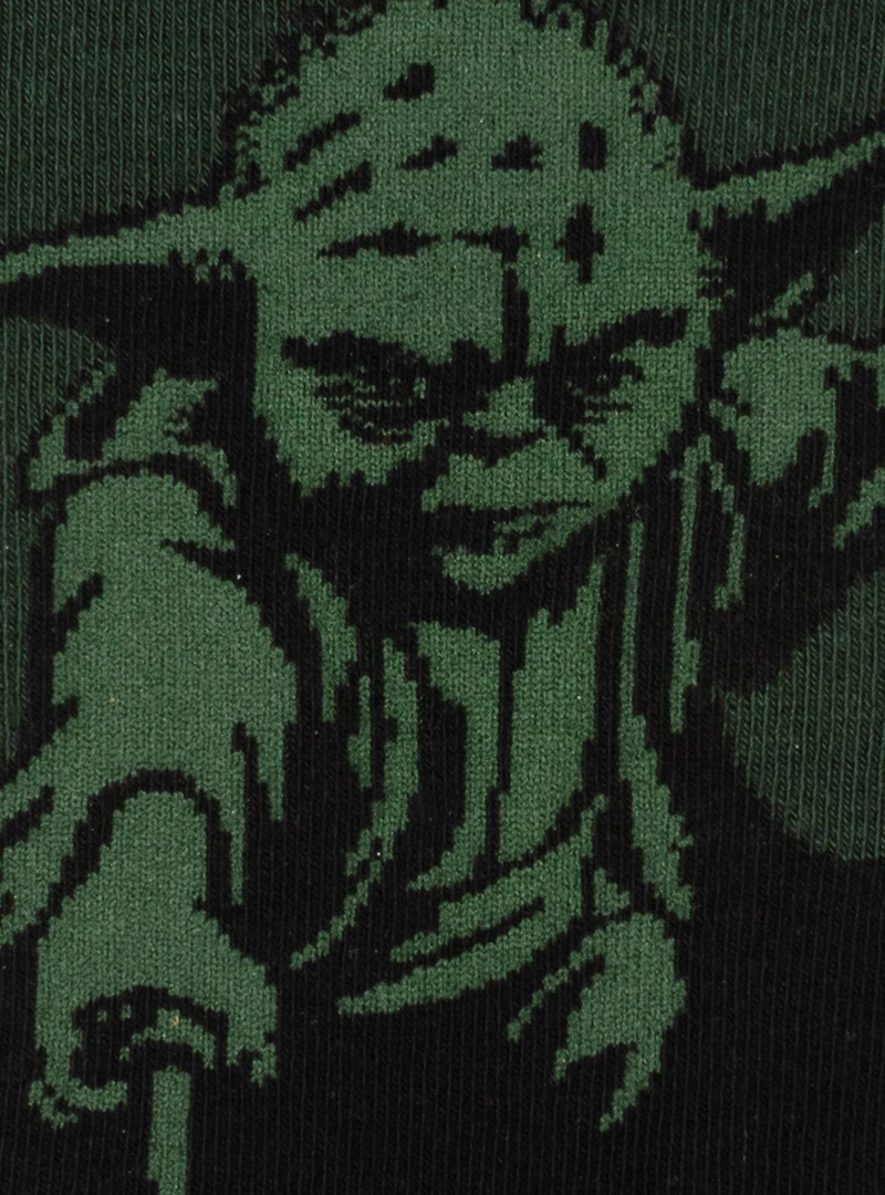 Star Wars Yoda Green Dress Socks and Jedi Order Crest Lapel Pin Gift Set