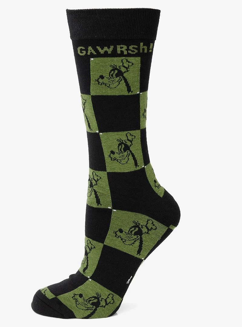 Disney Goofy Check Socks and Mickey Mouse Blue Lapel Pin Gift Set