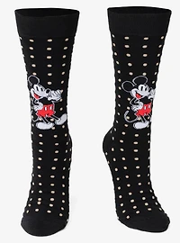 Disney Mickey Mouse Dot Socks and Blue Lapel Pin Gift Set