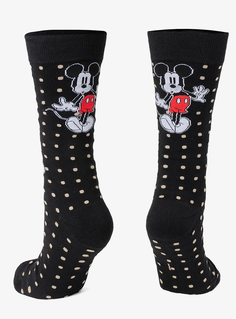 Disney Mickey Mouse Dot Socks and Blue Lapel Pin Gift Set