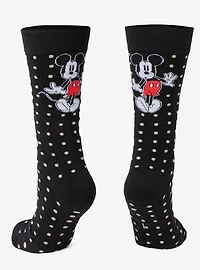 Disney Mickey Mouse Dot Socks and Blue Lapel Pin Gift Set