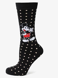 Disney Mickey Mouse Dot Socks and Blue Lapel Pin Gift Set