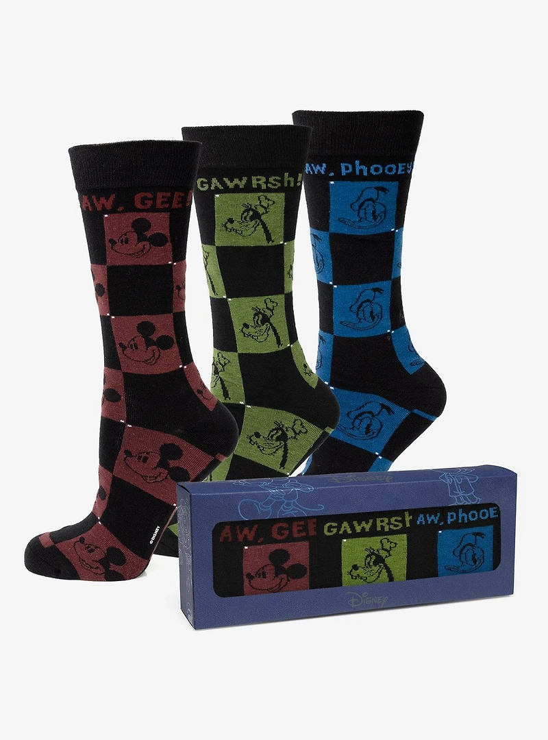 Disney Mickey and Friends Checkered Black Gift Set