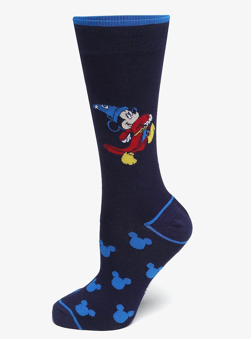 Disney Fantasia Mickey Mouse Navy Socks and Blue Lapel Pin Gift Set