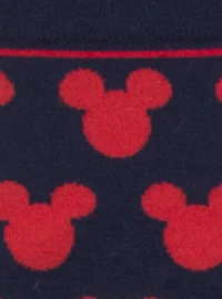 Disney Mickey Mouse Silhouette Blue Sock and Mickey Blue Lapel Pin Gift Set
