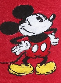 Disney Mickey Mouse Pie-Eyed Red Sock and Mickey Blue Lapel Pin Gift Set