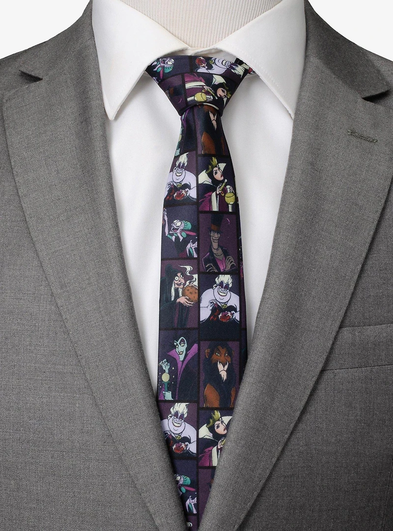 Disney Villains Dark Pattern Men's Tie
