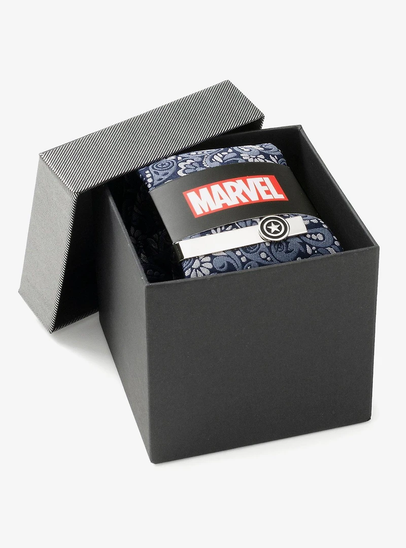 Marvel Avengers Icons Silk Necktie and Tie Bar Gift Set