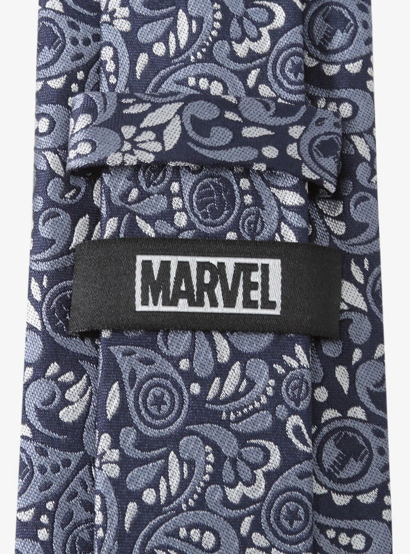 Marvel Avengers Icons Silk Necktie and Tie Bar Gift Set