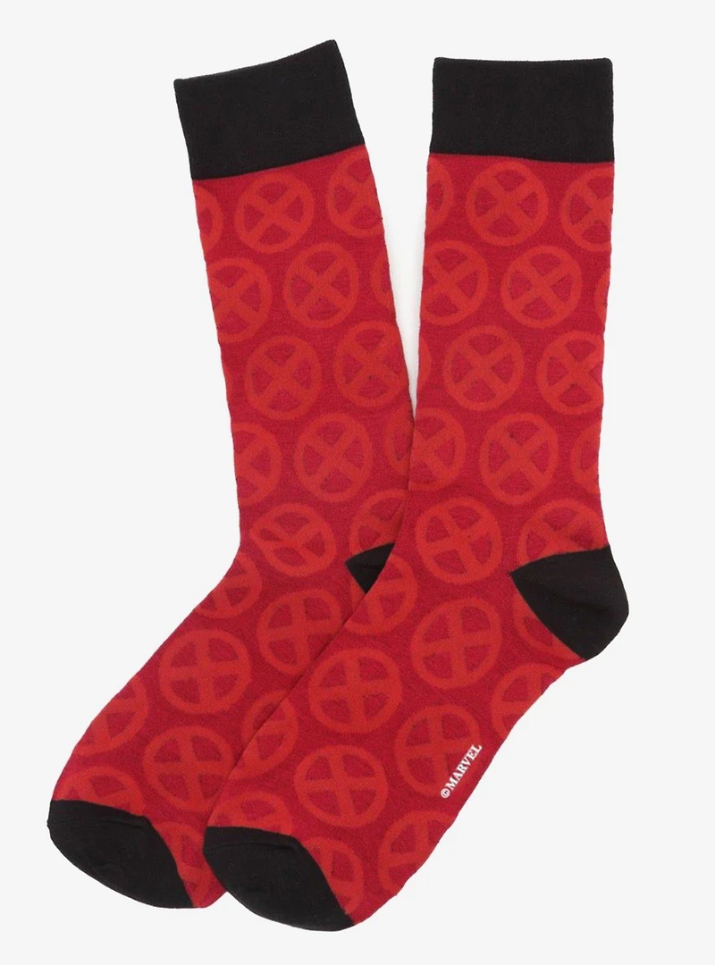 Marvel X-Men Socks 3 Pack with Lapel Pin Gift Set