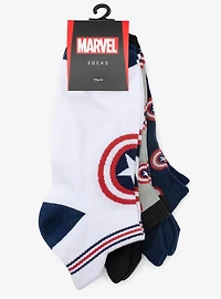 Marvel Captain America Ankle Socks 3-Pack and Lapel Pin Gift Set