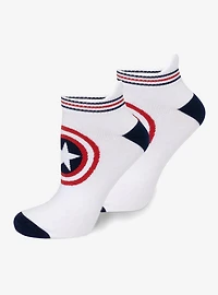 Marvel Captain America Ankle Socks 3-Pack and Lapel Pin Gift Set