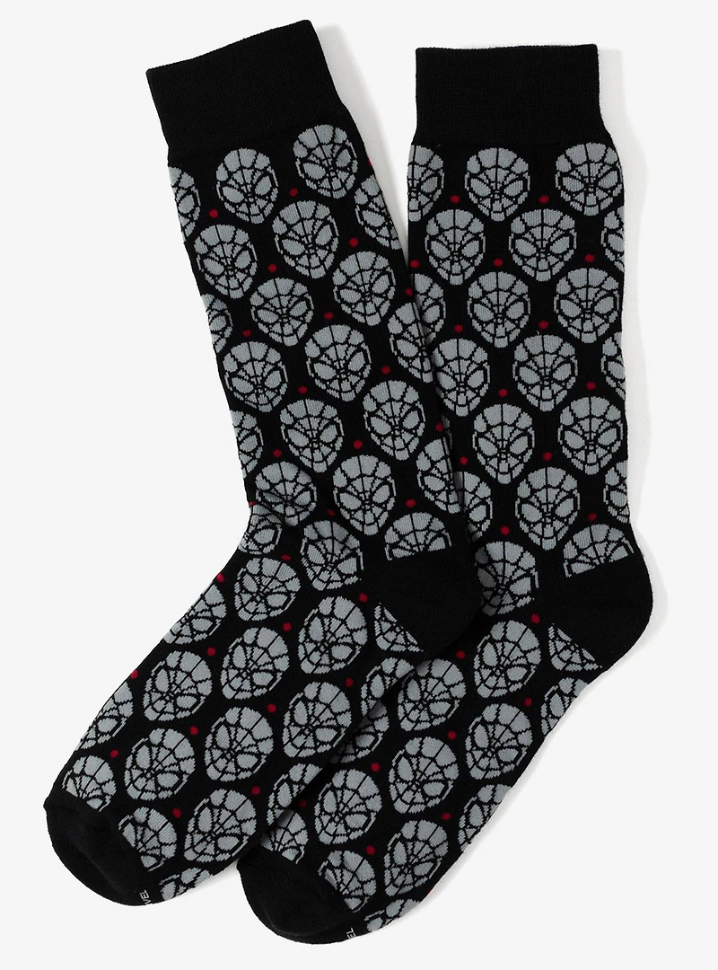 Marvel Spider Man Dot 3 Pack Socks and Lapel Pin Gift Set