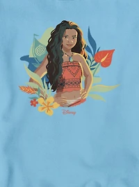 Disney Moana Floral Portrait Sweatshirt
