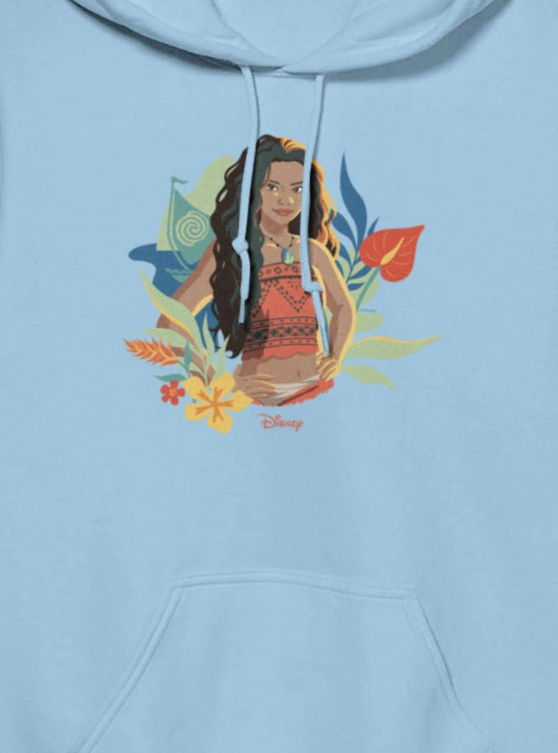 Disney Moana Floral Portrait Hoodie