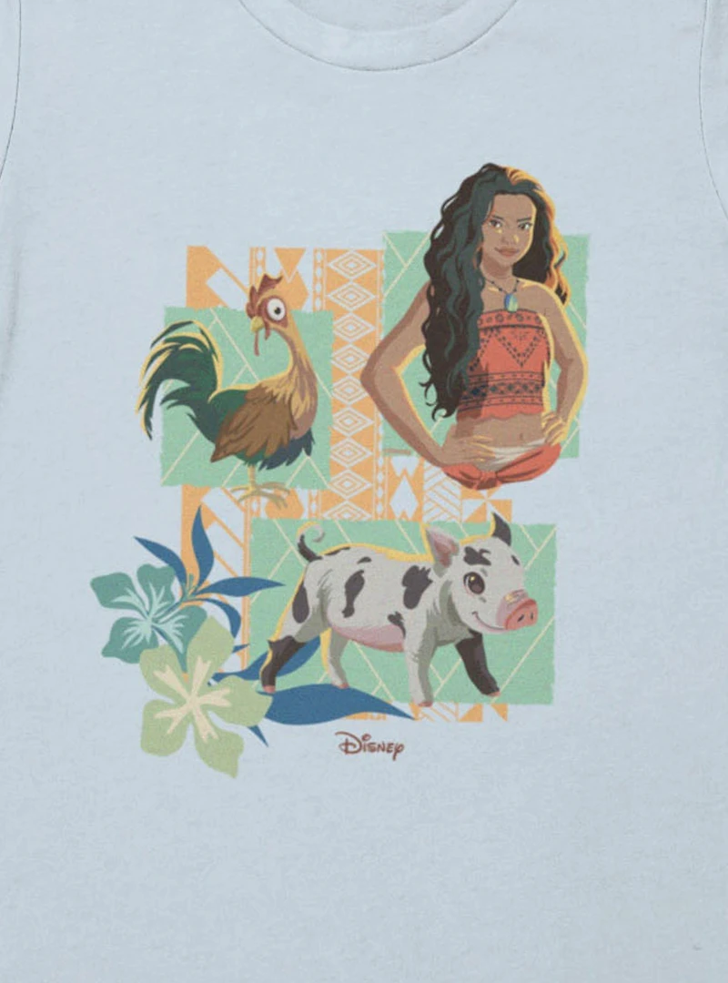 Disney Moana Hei And Pua Panels Womens T-Shirt