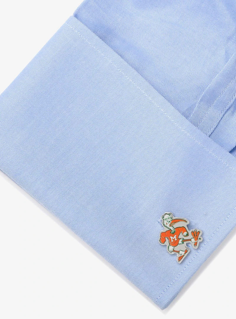 NCAA University of Miami Hurricanes Throwback Cufflinks