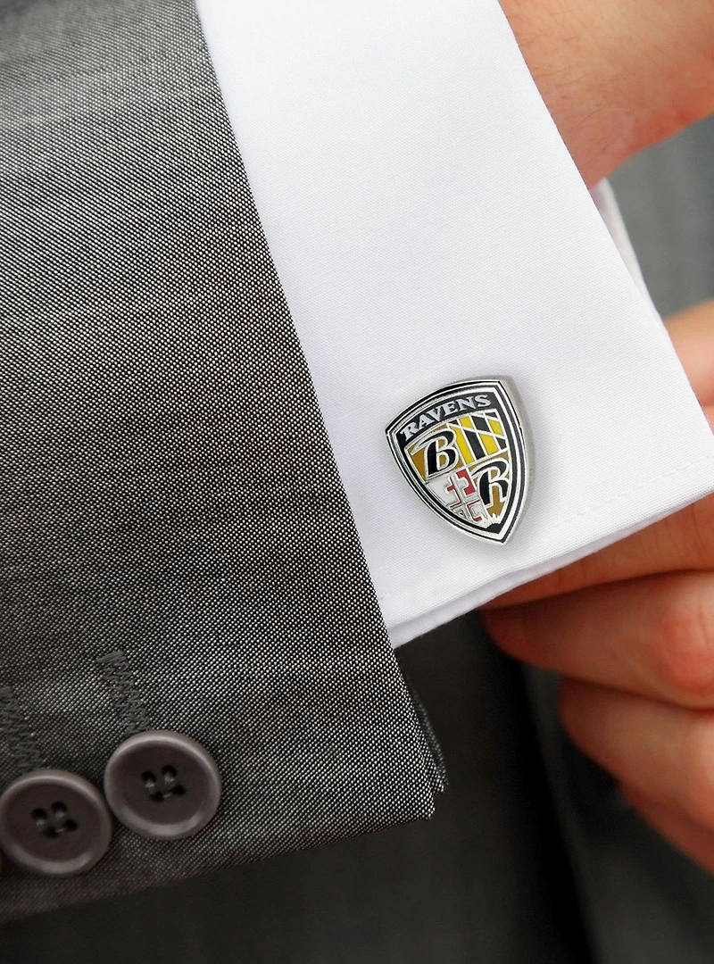NFL Baltimore Ravens Shield Cufflinks