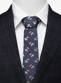 Santa Pug Men's Silk Tie