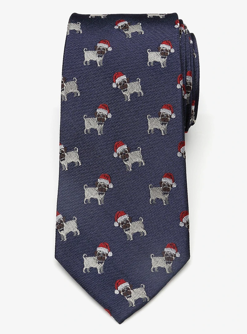 Santa Pug Men's Silk Tie