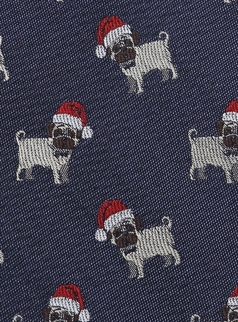 Santa Pug Men's Silk Tie