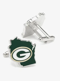 NFL Green Bay Packers State Shaped Cufflinks