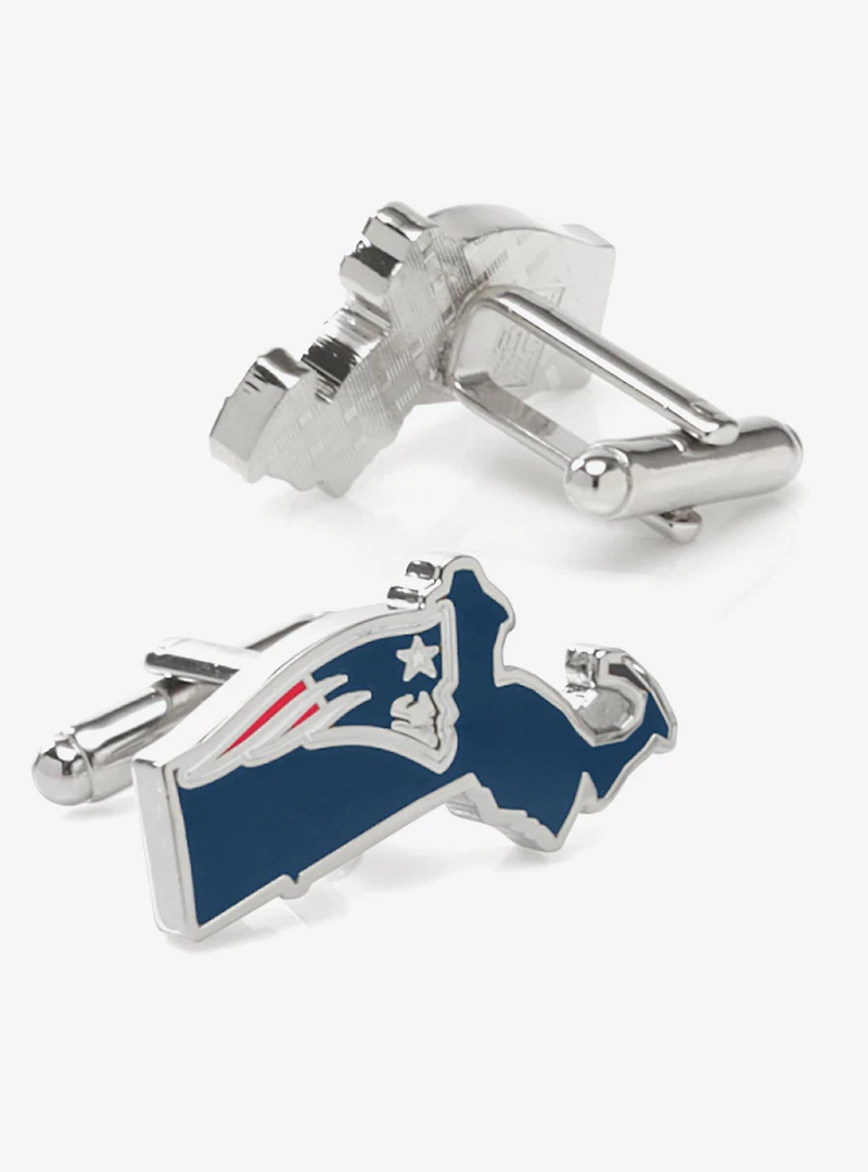 NFL New England Patriots State Shaped Cufflinks