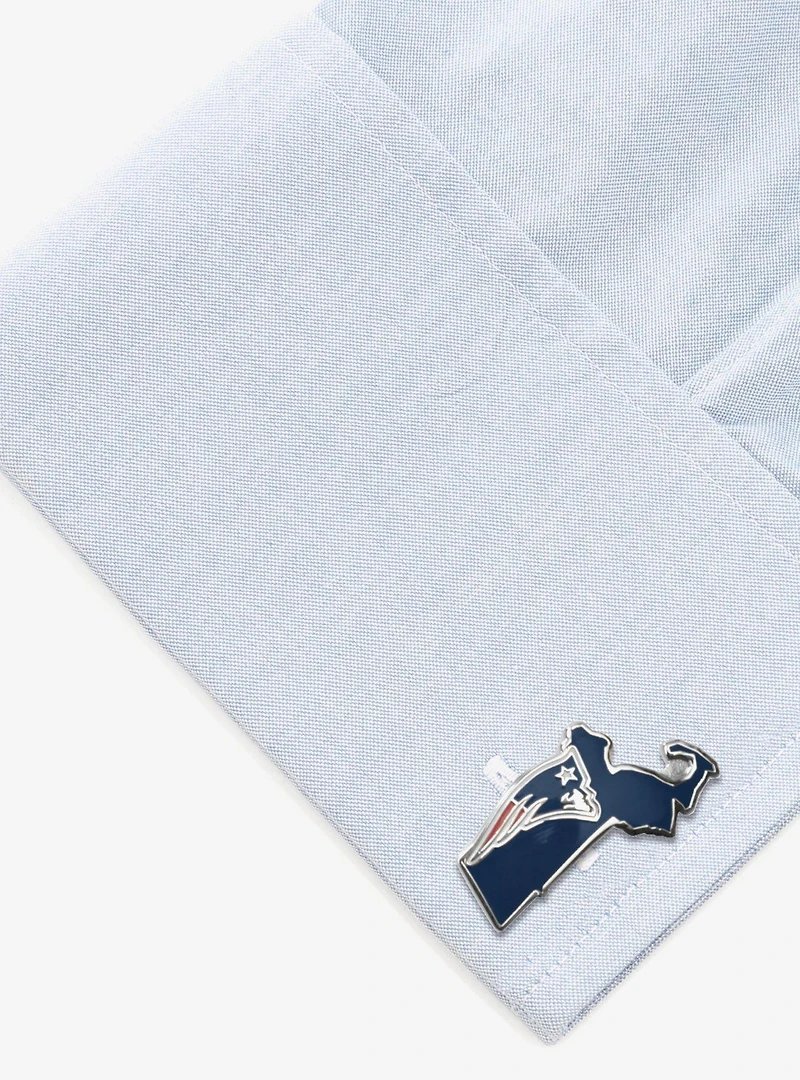 NFL New England Patriots State Shaped Cufflinks