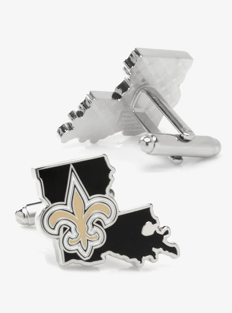NFL New Orleans Saints State Shaped Cufflinks