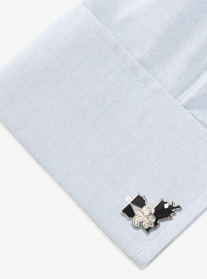 NFL New Orleans Saints State Shaped Cufflinks