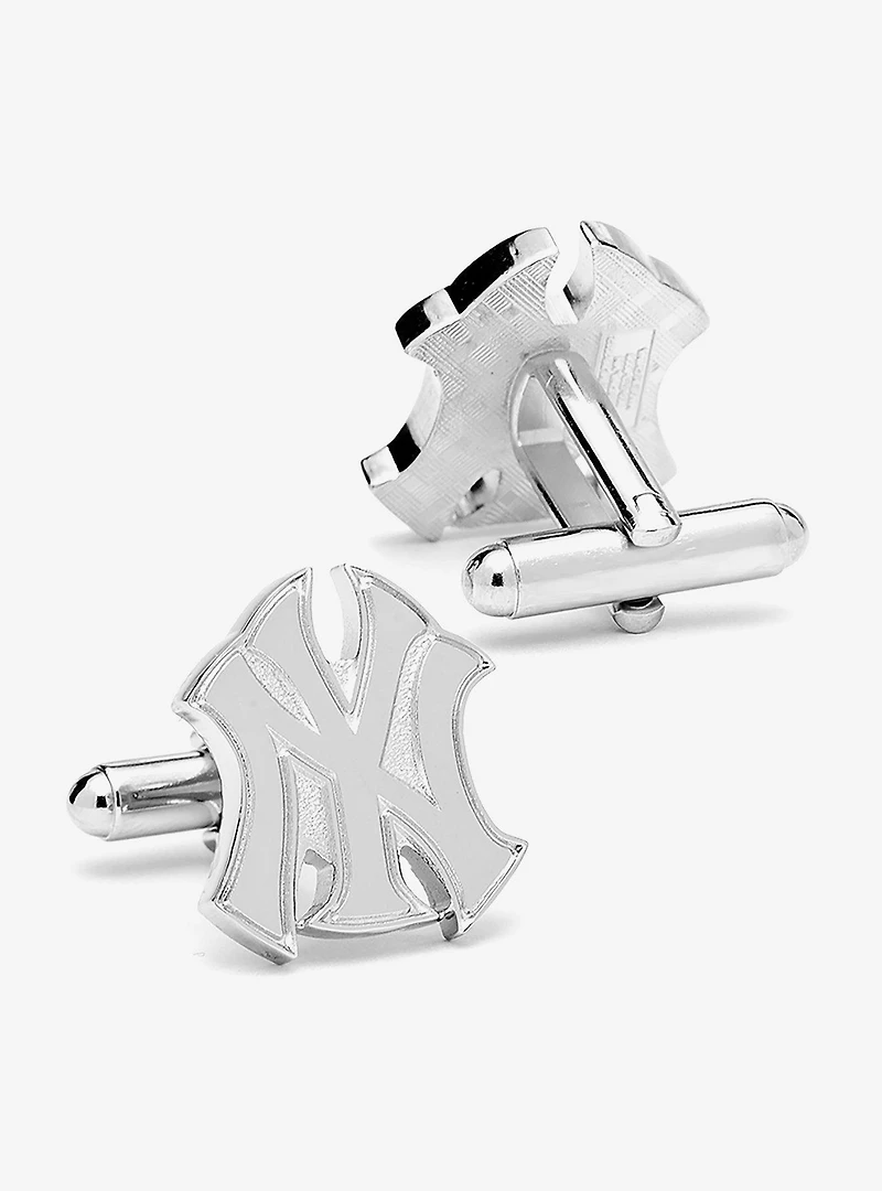 MLB New York Yankees Silver Logo Cufflinks