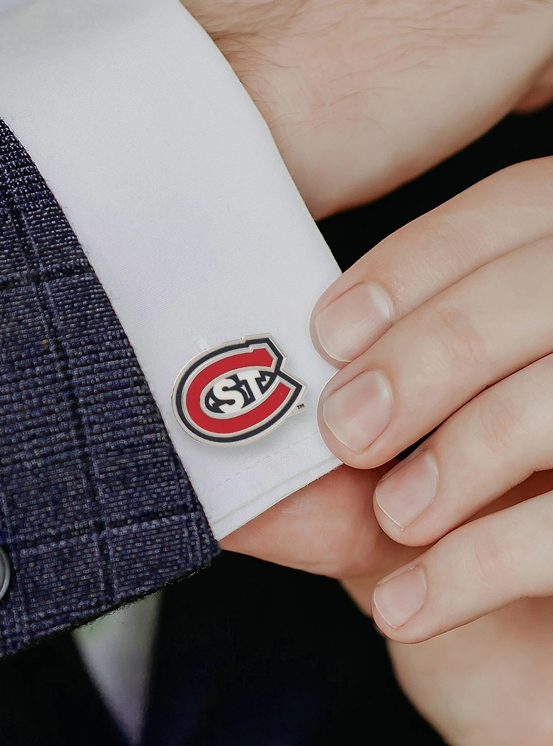 NCAA St. Cloud State Husky Mascot Cufflinks