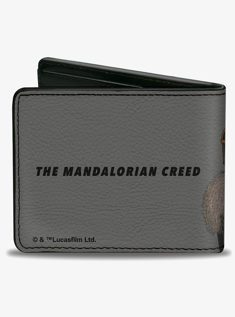 Star Wars The Mandalorian Grogu The Armorer Bo-Katan Din Djarin Pose Bifold Wallet