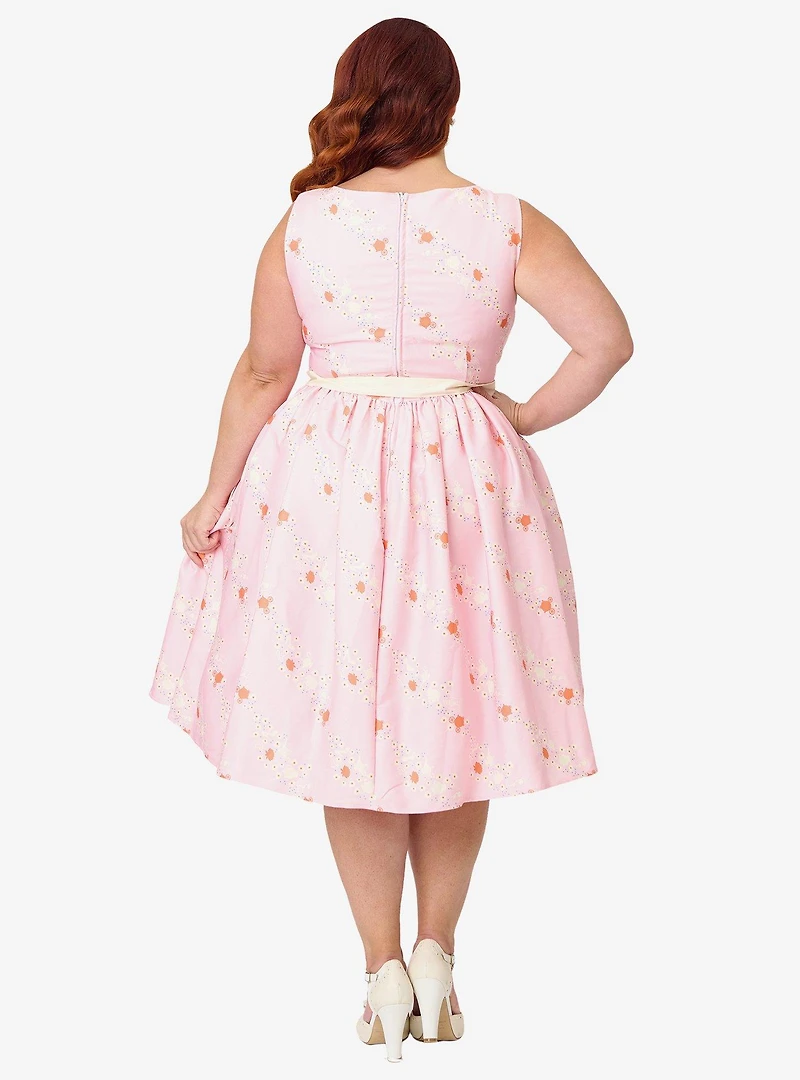 Disney Princess Collection by Unique Vintage Plus Pink Sleeveless Swing Dress