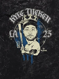 MLB Los Angeles Dodgers Kyle Tucker Caricature LA 23 Mineral Wash T-Shirt Box Lunch Exclusive