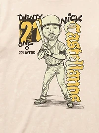 MLB San Diego Padres Nick Castellanos Batter Pose Caricature 21 Mineral Wash T-Shirt Box Lunch Exclusive