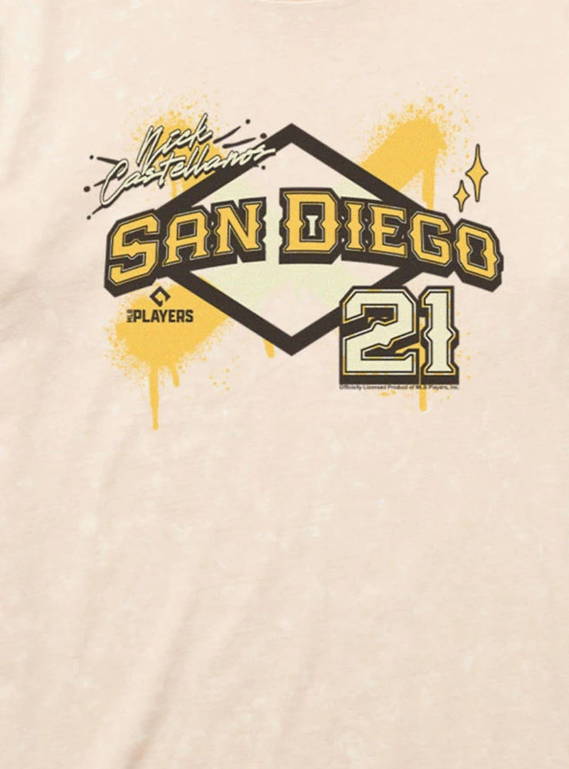 MLB San Diego Padres Nick Castellanos Plate 21 Mineral Wash T-Shirt Box Lunch Exclusive