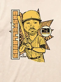 MLB San Diego Padres Nick Castellanos Star Caricature 21 Mineral Wash T-Shirt Box Lunch Exclusive
