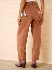 Disney Winnie the Pooh Women's Corduroy Barrel Leg Pants - BoxLunch Exclusive