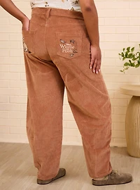 Disney Winnie the Pooh Women's Plus Corduroy Barrel Leg Pants - BoxLunch Exclusive