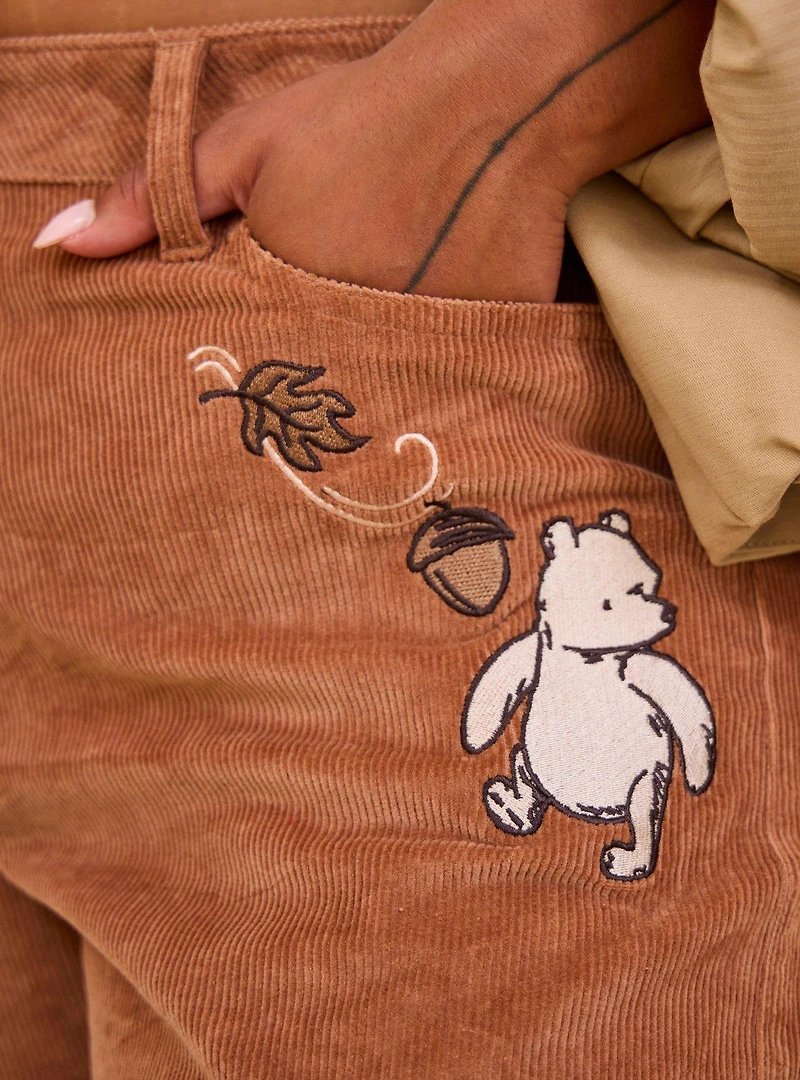 Disney Winnie the Pooh Women's Plus Corduroy Barrel Leg Pants - BoxLunch Exclusive