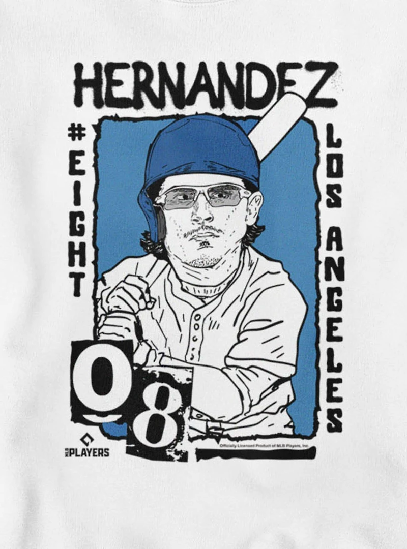 MLB Los Angeles Dodgers Enrique Kike Hernandez Caricature 08 Sweatshirt Box Lunch Exclusive