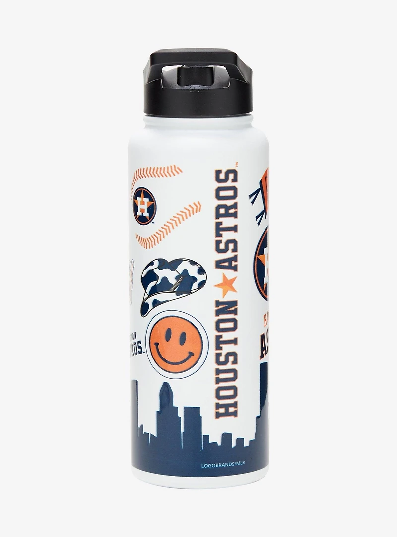 Houston Astros Sticker Water Bottle